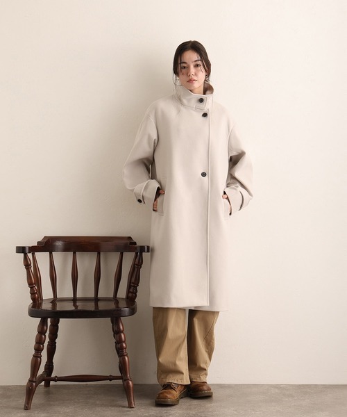 ElegChic モッズコート コート フェイクウールコート レディース