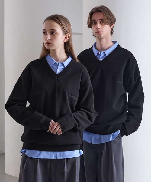 CLEL（クレイル） セーター ニット 「CLEL」Basic Embroidered V-Neck