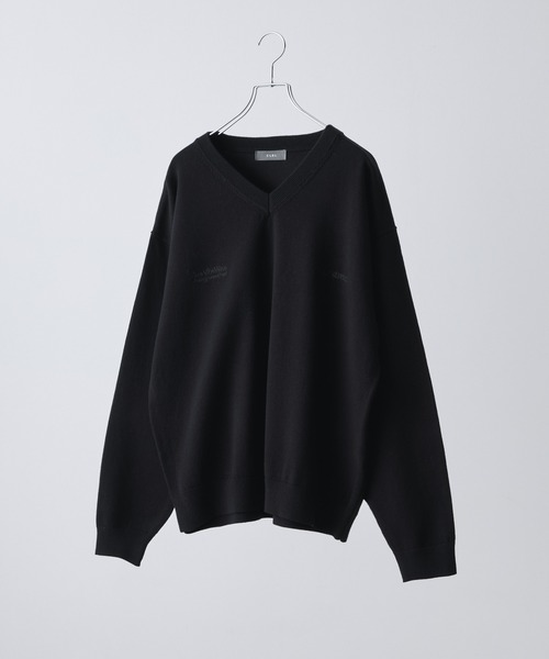 CLEL（クレイル） セーター ニット 「CLEL」Basic Embroidered V-Neck
