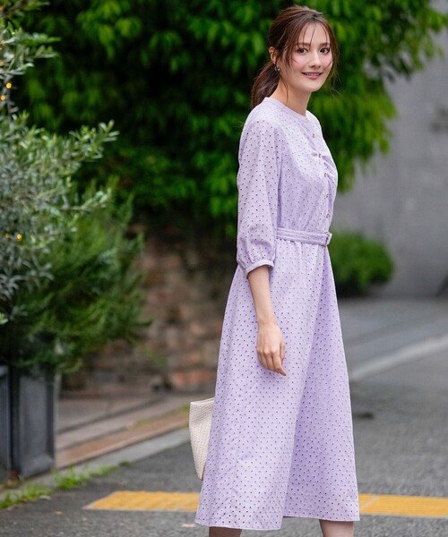C*I様 anuans スウィングエンブロイダリーワンピース　LAVENDER ANY SIS（エニィスィス） ワンピース エンブロイダリー ワンピース