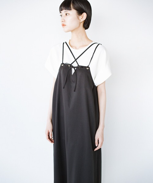 「haco!」 サロペットスカート LARGE ブラック レディース_画像6