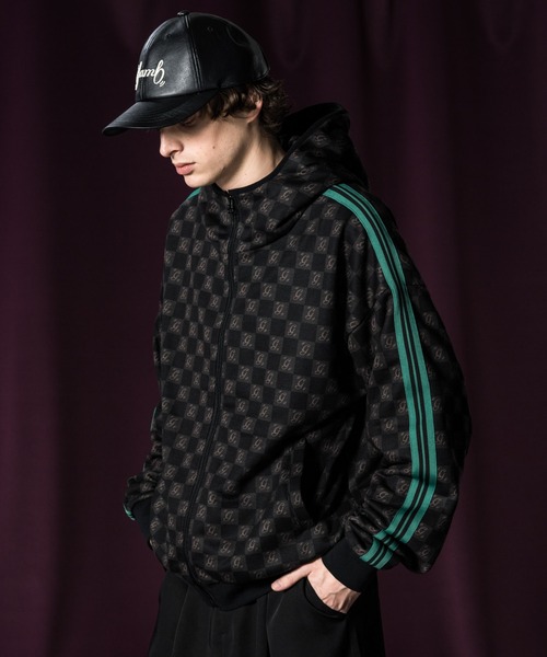 「glamb」 ジップアップパーカー M ブラック メンズの画像