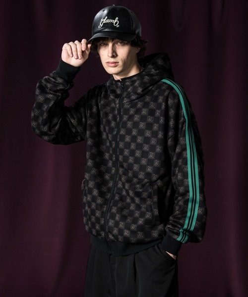 「glamb」 ジップアップパーカー M ブラック メンズの画像