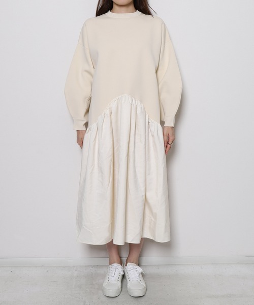 「Re.Verofonna」 ドッキングワンピース MEDIUM アイボリー レディース_画像9