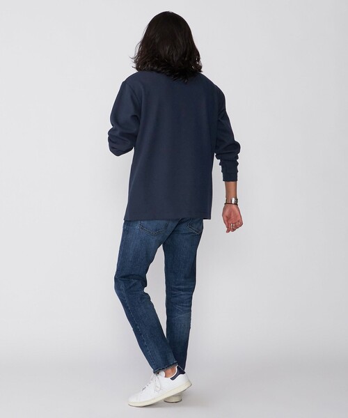 「SHIPS」 長袖ポロシャツ LARGE ブラック メンズ_画像9