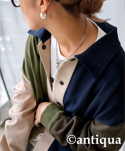 「antiqua」 ジャケット ONESIZE ブルー系その他 レディース_画像8