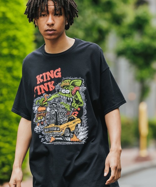 tシャツ Tシャツ 'RAT FINK 'PRINT TEE 半袖プリントTシャツ 販売割引商品 【美品】80s ロックT USA製 バンドTシャツ ラット RATT Tシャツ/カットソー(半袖/袖なし)