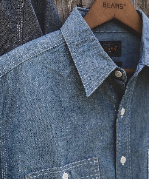 BEAMS+ シャツ BEAMS PLUS / シャンブレー ショートスリーブ