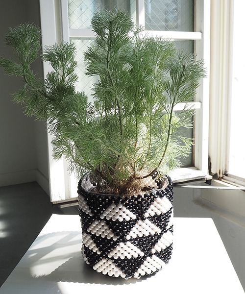 建水 銘 直人 作家物 ライトブルー 波打ち際 植木鉢カバー 花器 中・大型植物(80cm~220cm) | 【観葉植物・鉢】MIDORI DOUMEI 翠