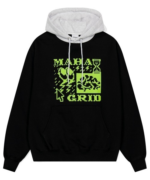 パーカー 「mahagrid/マハグリッド」CLICK PIXEL HOODIE/ピクセル フーディー レディース メンズ MAHAGRID パーカー 「mahagrid/マハグリッド」CLICK PIXEL