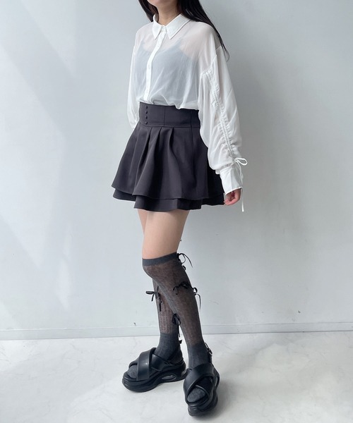 ブラウス シャツ ショート丈ダブルポケットシャツ レディース Day and Grade ブラウス シャツ ショート丈ダブルポケットシャツ