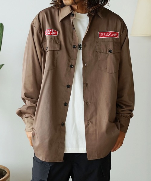 DOGTOWN ショートパンツと長袖シャツ セット DOGTOWN シャツ DOGTOWN/ドッグタウン DST WORK SHIRT ワーク