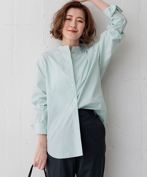 23区 ブラウス シャツ 「Oggi4月号掲載/洗える」CANCLINI バンド