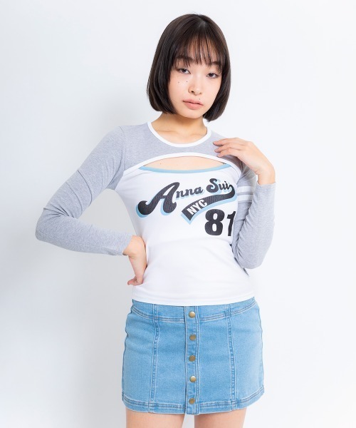 tシャツ ANNA SUI NYC SPORT クレリック ロングスリーブ Tシャツ  「SP」 レディース