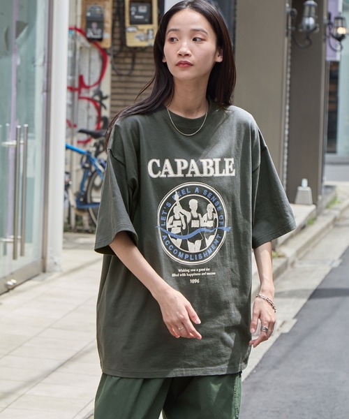 MONO-MART（モノマート） tシャツ ヴィンテージライクスポーツプリント 