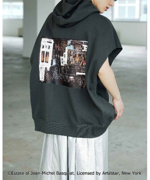 パーカー ＡＲＴ　ｍｅｅｔｓ　ＭＥＤＥ１９Ｆ　　フーディトップス「Ｊｅａｎ−Ｍｉｃｈｅｌ　Ｂａｓｑｕｉａｔ」 レディース