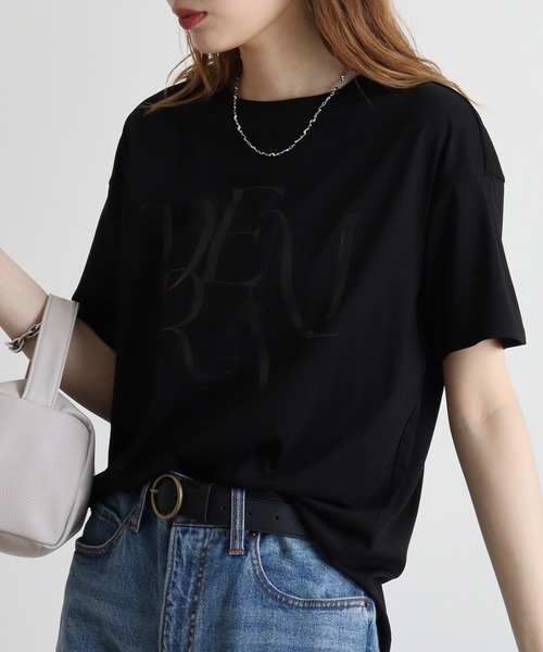 Anna Nicola tシャツ 微強撚クリアプリントTシャツ レディース