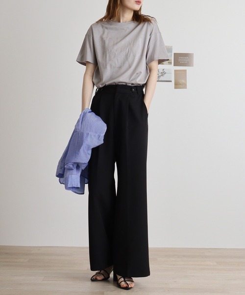 Anna Nicola tシャツ 微強撚クリアプリントTシャツ レディース