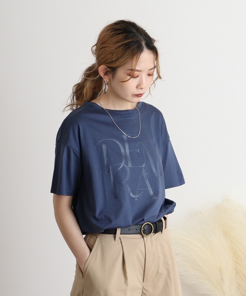 tシャツ Anna Nicola オーガニックコットンリボン刺繍Ｔシャツ レディース セール】Anna Nicola オーガニックコットンリボン刺繍Tシャツ