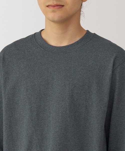 無印良品（MUJI） tシャツ 紳士 洗いざらし太番手クルーネック長袖T