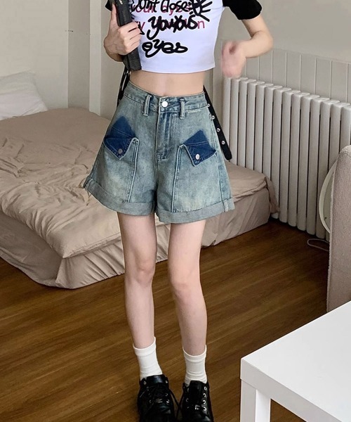 miniministore ジーンズ デニム デニムパンツ ロールアップ