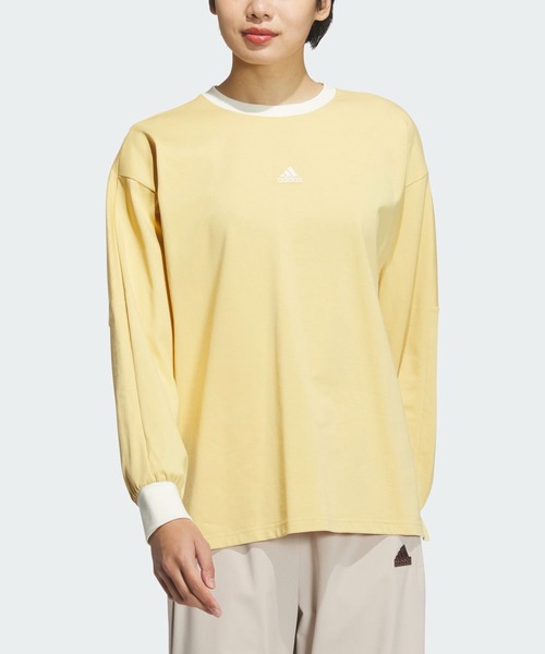 adidas Vネック 長袖Tシャツ ロングTシャツ ロンT L - メルカリ