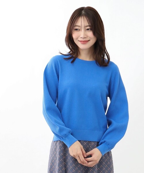 ニット セーター 「SALE／マシンウォッシュ可」パフスリーブニット レディース Reflect ニット セーター 「SALE／マシンウォッシュ可