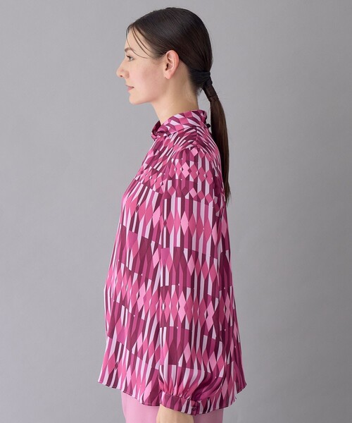 ANAYI 38アイシクルプリントカシュクールネック ブラウス ANAYI ブラウス シャツ 「セットアップ対応商品」アイシクル