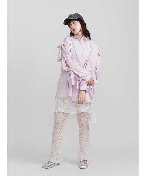 jouetie レースフリル フレアパンツ レースフリルフレアデニムパンツ（デニムパンツ）｜jouetie