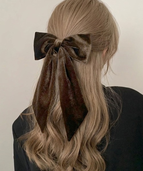 IRADOWL（アイラドール） ヘアクリップ ベロアリボンバレッタ