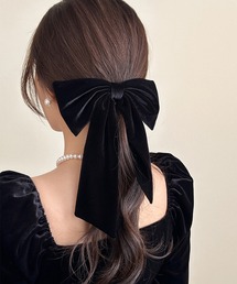 IRADOWL（アイラドール） ヘアクリップ ベロアリボンバレッタ