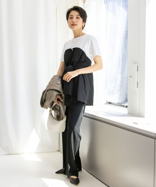 美品『NOLLEY'』【38】カットソーネイビー/綿100%/インナー/T32 NOLLEY'S 「NOLLEY'S」 半袖カットソー 38 ネイビー レディース