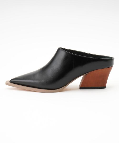 LANVIN en Bleu パンプス ポインテッドトゥミュール : ZOZOTOWN