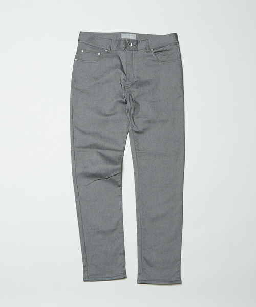 【グレー】逆綾ハイパーストレッチ裏起毛スリムテーパード5ポケットパンツ MEN'S MELROSE パンツ 逆綾ハイパーストレッチ裏起毛スリムテーパード5