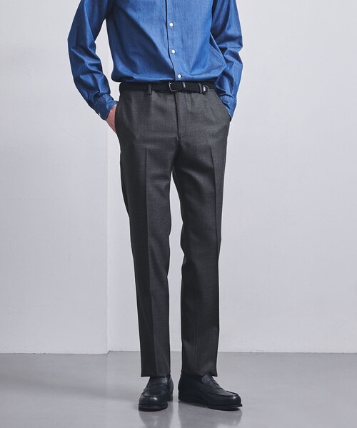 UNITED ARROWS スラックス サージ ノープリーツ メンズ