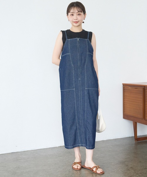 ラパフェ　ワンピ LAVEANGE ワンピース デニムキャミワンピース : ZOZOTOWN Yahoo