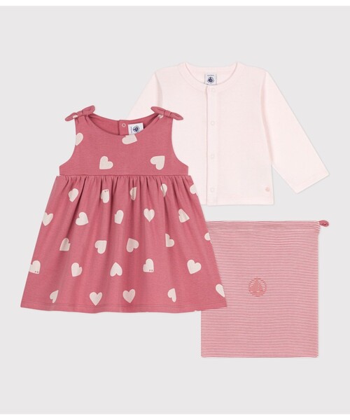 PETIT BATEAU(プチバトー) ワンピース ベビー2点セット キッズ 子供 PETIT BATEAU(プチバトー) ワンピース ベビー2点セット キッズ 子供