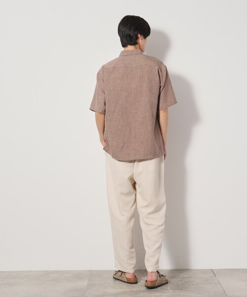 THE SHOP TK シャツ リネンライク半袖シャツ セットアップ可