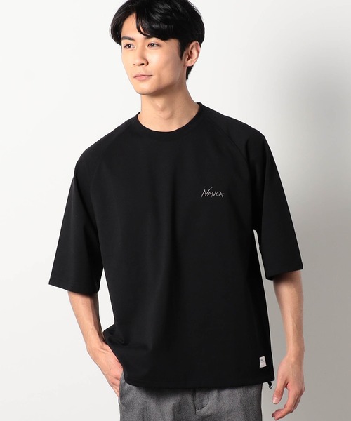 NANGA Tシャツ Mサイズ 黒 NANGA ナンガ Tシャツ 半袖 クルーネック 丸首 ドライミックス