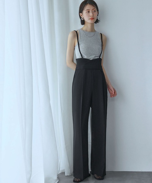 Ampirula カーゴパンツ 「2025SS」サスペンダー付きカシュクール