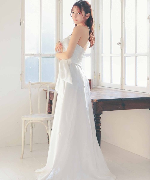 Tika（ティカ） ドレス キャバドレス ロング フレア ハートカット ベア