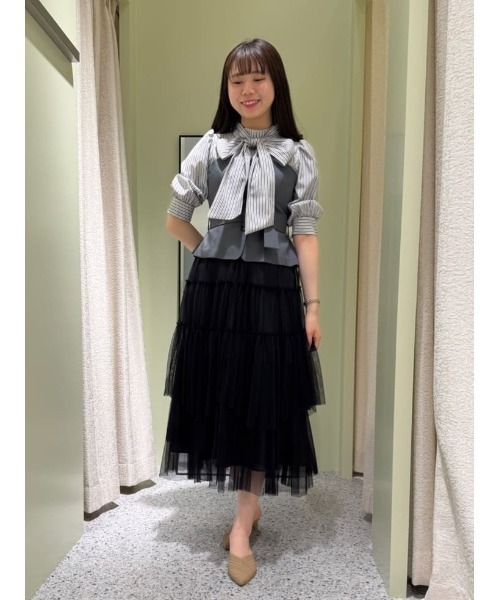 AND COUTURE ワンピース ビスチェ切替ドッキングワンピース