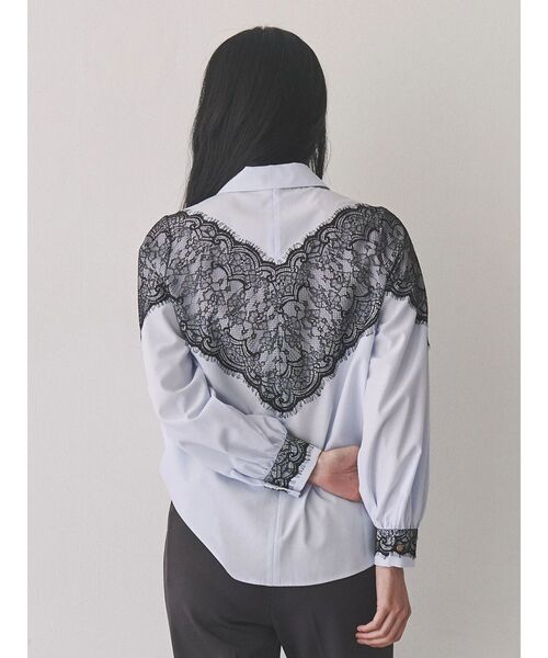 TONAL ブラウス シャツ レースドッキングシャツ レディース