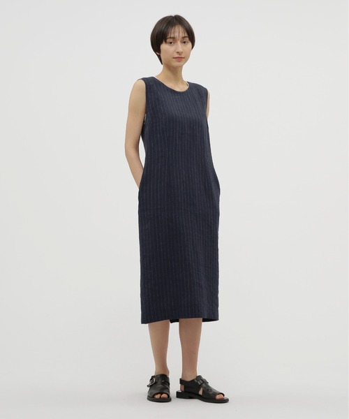 美品 MHL. マーガレットハウエル YARN DYE DRY ワンピース MARGARET HOWELL ワンピース YARN DYED LINEN : ZOZOTOWN Yahoo