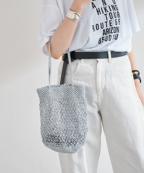 未使用The BAGMATI バグマティ LUREX シルバー かごバッグ 未使用The BAGMATI バグマティ LUREX シルバー かごバッグ