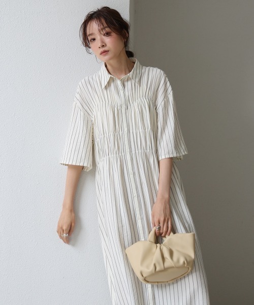 BAB シャツワンピース 「S・Mサイズ展開」ビスチェ風シャツ