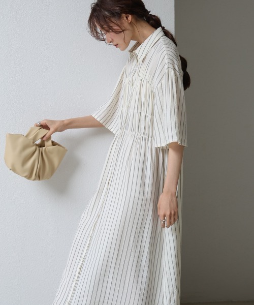 BAB（バブ） シャツワンピース 「S・Mサイズ展開」ビスチェ風シャツ