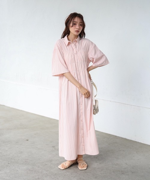 BAB（バブ） シャツワンピース 「S・Mサイズ展開」ビスチェ風シャツ