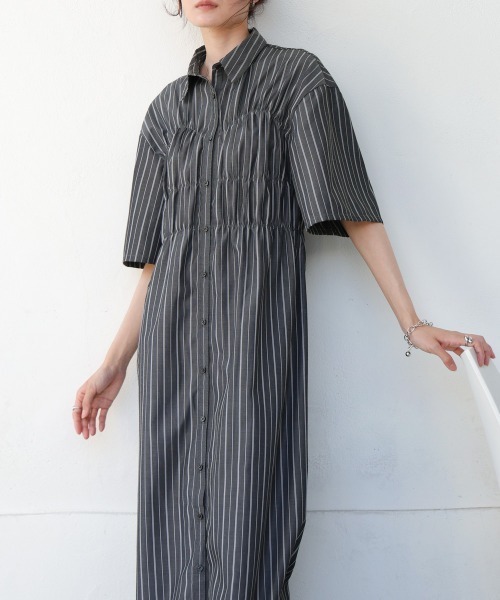 Bibiy. シャツワンピース BAB シャツワンピース 「S・Mサイズ展開」ビスチェ風シャツ