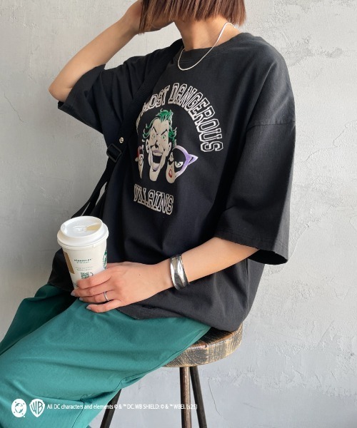 tシャツ 「JEANS FACTORY CLOTHES/ジーンズファクトリークローズ」 JOKER ダメージ キャラクターTシャツ レディース メンズ JEANS FACTORY Clothes tシャツ 「JEANS CLOTHES/ジーンズ